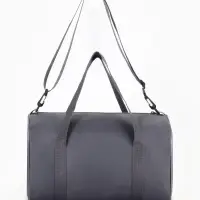 Сумка спортивная на молнии TEXTURA, с подкладкой, длинный ремень, маленький размер, серая