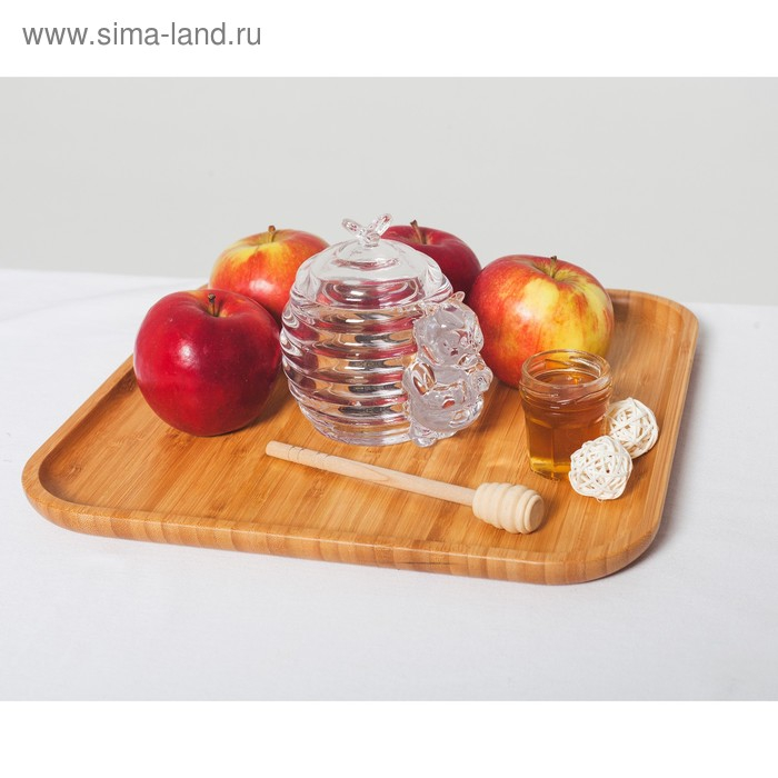 Баночка стеклянная для мёда и варенья «Медвежонок», 200 мл, 11,5×9,3 см