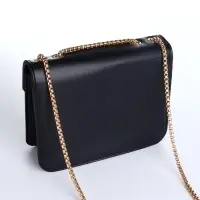 Сумка женская мессенджер на магните, 20&times;6&times;13 см, чёрная