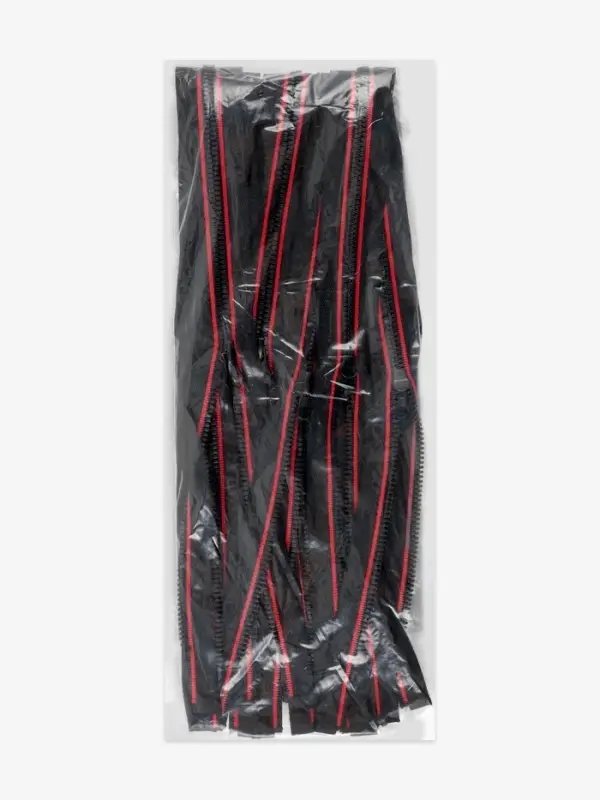 Молния &laquo;Трактор&raquo;, №5, разъёмная, замок автомат, 60 см, чёрная, красная