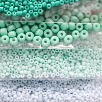 Набор бисера для плетения круглый &laquo;Арт Узор. Оттенки зелёного&raquo; 8 цветов &times; 10 г, для рукоделия