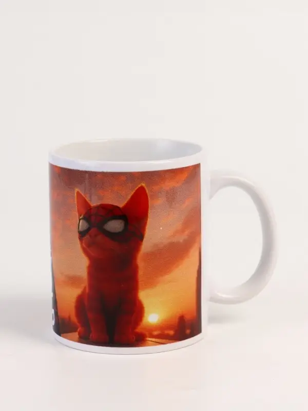 Кружка керамическая в коробке «Человек паук кот», 320 мл