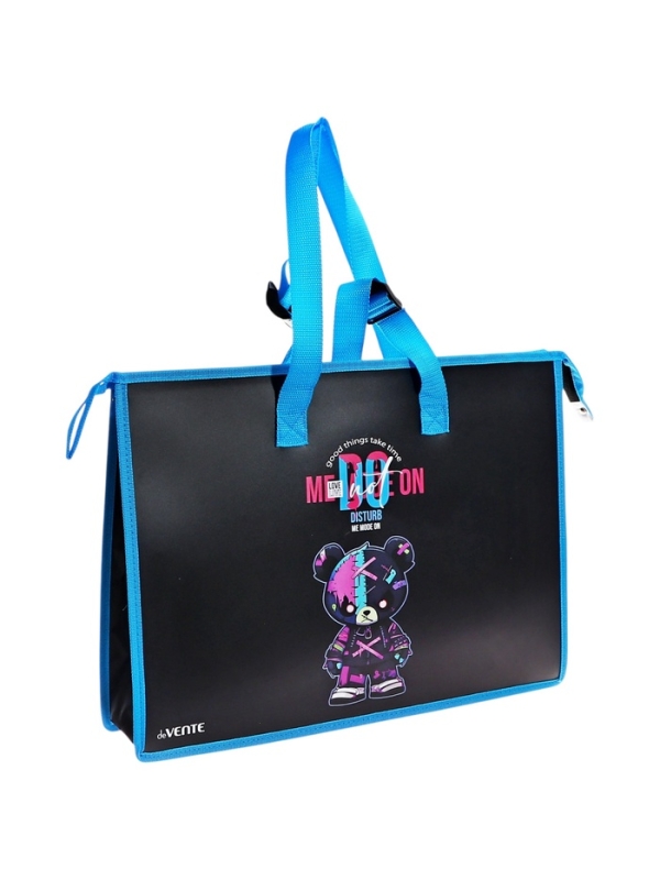 Папка А3 , 467х338х100 мм, deVENTE Папка А3 , 467х338х100 мм, deVENTE "No Disturb Mode", с ручками, пластиковая, молния сверху, внутренний карман