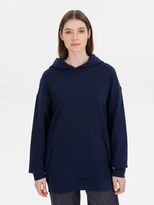 Худи оверсайз унисекс Outshine, темно-синее, размер XS/S Худи оверсайз унисекс Outshine, темно-синее, размер XS/S