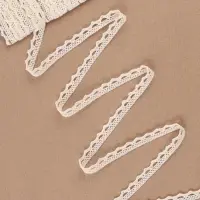 Кружево вязаное, 10 мм, 15&plusmn;1 м, бежевое