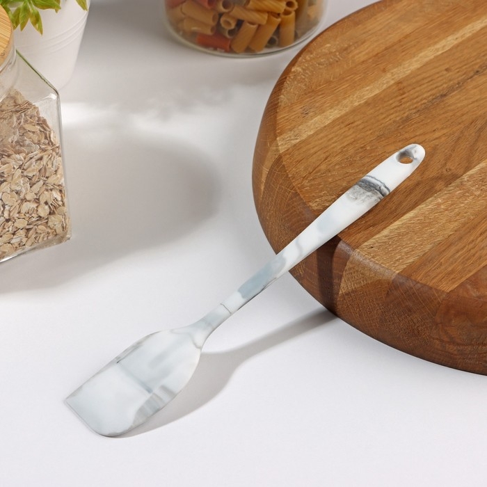 Лопатка Доляна «Мрамор», силикон, 21,5 см Лопатка Доляна «Мрамор», силикон, 21,5 см