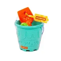 Набор игрушек для песочницы, 6 предметов: ведро, лопатка, 4 формочки