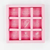 Коробка-адвент под 9 конфет, &laquo;Сердца&raquo;, 14.5&times;14.5&times;2.5 см, кондитерская упаковка