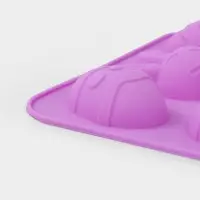 Форма для шоколада Доляна &laquo;Кролики&raquo;, силикон, 23&times;15&times;2 см, 12 ячеек, сиреневая