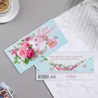Конверт для денег «С Днем Свадьбы!», 8.3×16.7 см