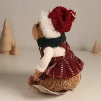 Фигурка новогодняя &laquo;Мишка в зимнем сарафане на лыжах&raquo;, 20&times;19&times;11.5 см