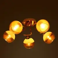 Люстра потолочная BayerLux &laquo;Анден&raquo;, 5хЕ27, 40 Вт, бело-золотой, 57&times;57&times;22 см