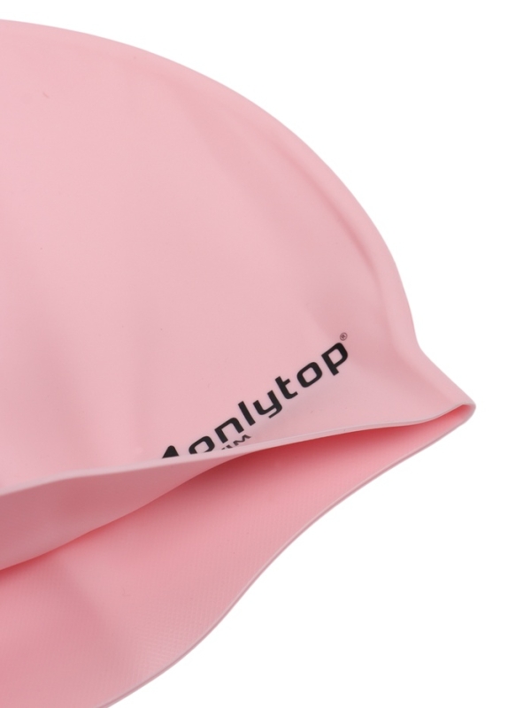 Шапочка для плавания силиконовая 56 гр, цвет розовый