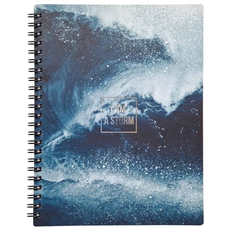 Бизнес-тетрадь BeSmart А5 120л. клетка спираль мягк пер. Storm волна N1931