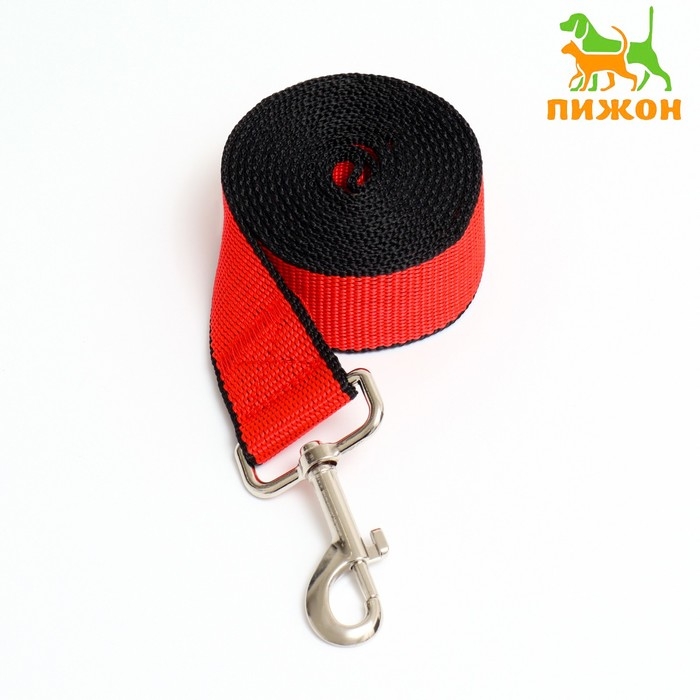 Поводок 2 м х 4 см, красно-чёрный Поводок 2 м х 4 см, красно-чёрный