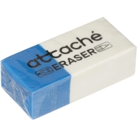 Ластик прямоугольный Attache 39x17x12,термопл.кауч,син/бел,д/ручки и каранд