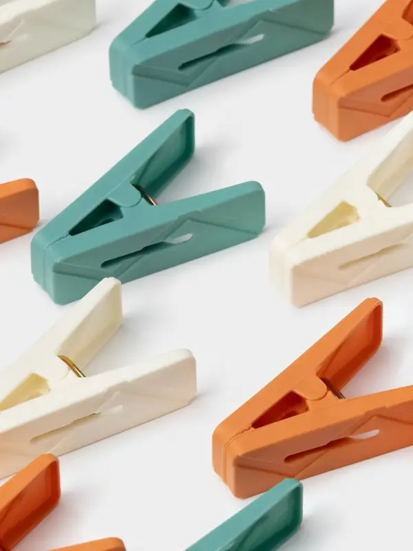 Прищепки для белья Доляна, 20 шт., верёвка бельевая 13 м, 6.5&times;2.3 см, ширина низа 3.8 см