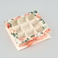Коробка под 9 конфет с ячейками &laquo;Ты прекрасна&raquo; 14.5&times;13.5&times;3.5 см