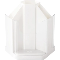 Подставка-органайзер Deli EM433, вращ, 123х109х122мм, 7 отделений, белая