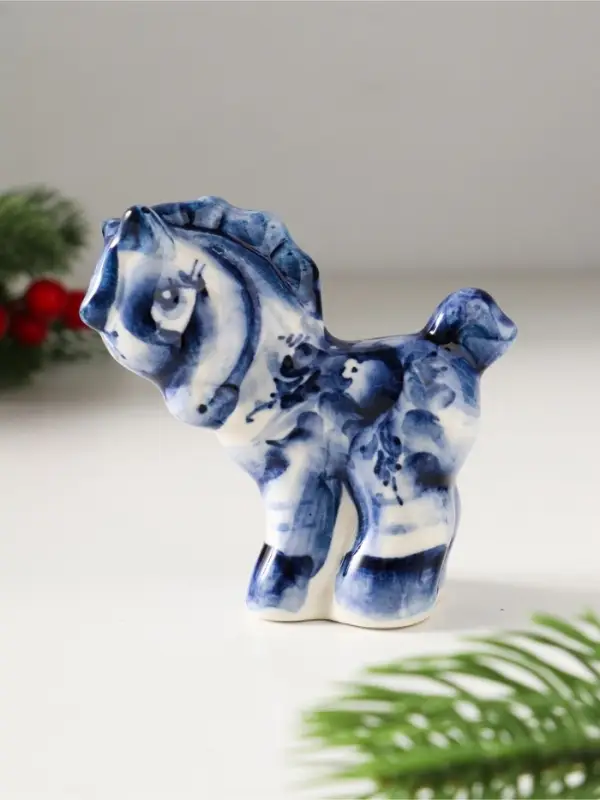 Сувенир Конь Яхонт, 8х8,5х3,5 см, гжель Сувенир Конь Яхонт, 8х8,5х3,5 см, гжель