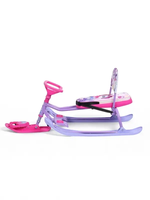 Снегокат &laquo;Лошадка&raquo;, со спинкой, розовый, фиолетовый, ТС4-1СЛ/Л Snow Cat