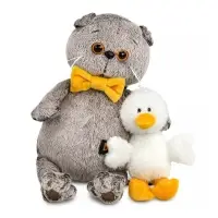 Мягкая игрушка &laquo;Кот Басик с Гусиком&raquo;, 19 см
