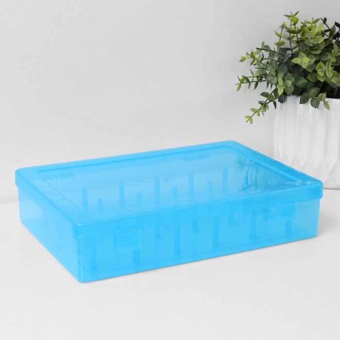 Органайзер для ниток, 24 ячейки, 28×19,5×6 см, цвет МИКС