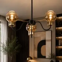 Люстра BayerLux &laquo;Кэган&raquo;, 3хE27, 40 Вт, чёрная, 68&times;68&times;46.5 см