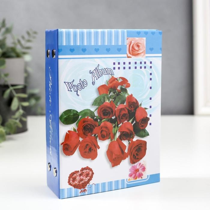 Фотоальбом на 96 фото 10х15 см Фотоальбом на 96 фото 10х15 см "Цветочное сердце" МИКС 16,5х12,5х4,5 см