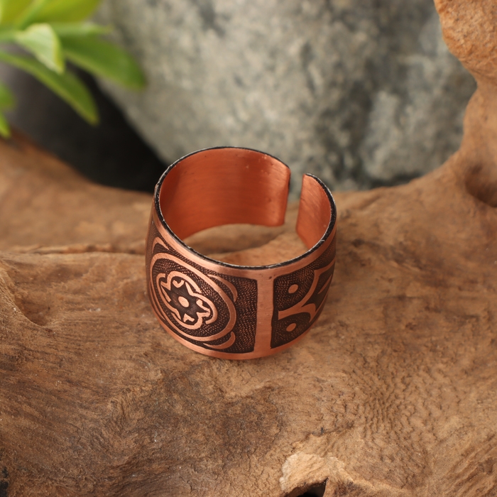 Кольцо-амулет «Род», медь, D=17-23 мм