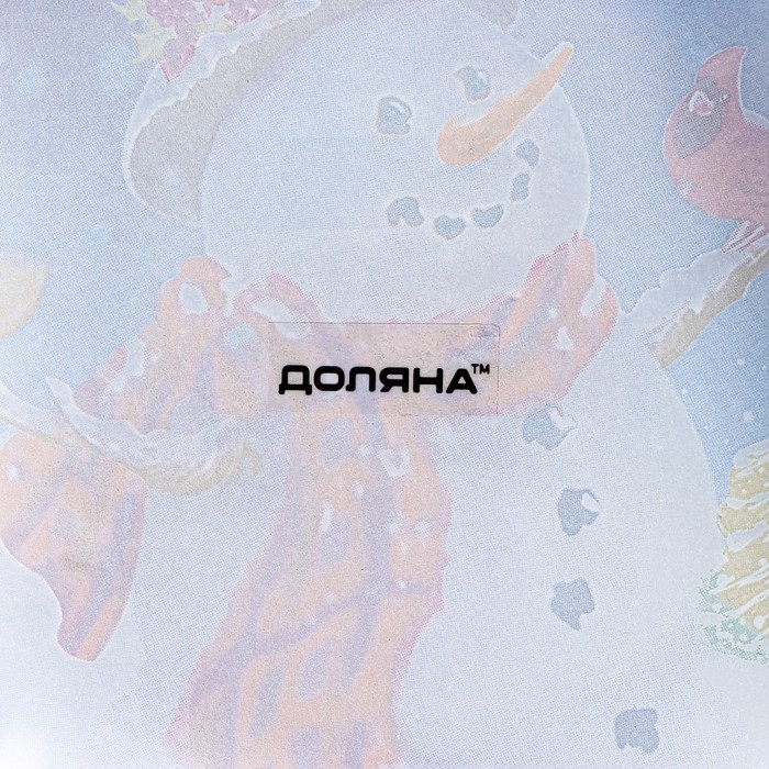 Блюдо новогоднее стеклянное сервировочное Доляна «Колокольчик. Снеговик и птичка», 18×17 см Блюдо новогоднее стеклянное сервировочное Доляна «Колокольчик. Снеговик и птичка», 18×17 см