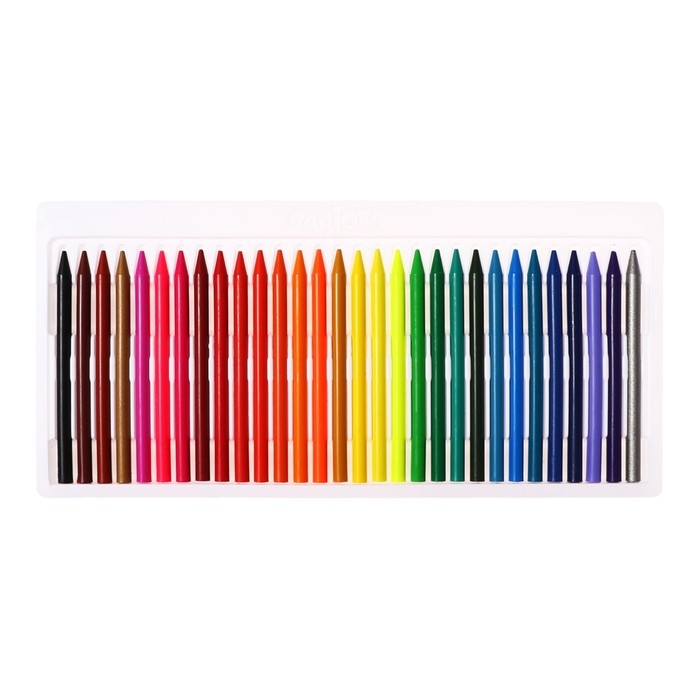 Мелки пластиковые 30 цветов, Carioca Мелки пластиковые 30 цветов, Carioca "Plastello", яркие цвета, экономичный расход, не пачкаются, круглые, в конверте