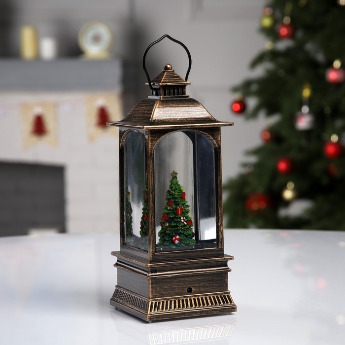 Светодиодная фигура «Фонарь с ёлкой» 7.8 × 19.5 × 7.8 см, пластик, батарейки ААх3 (не в комплекте), USB, свечение тёплое белое Светодиодная фигура «Фонарь с ёлкой» 7.8 × 19.5 × 7.8 см, пластик, батарейки ААх3 (не в комплекте), USB, свечение тёплое белое