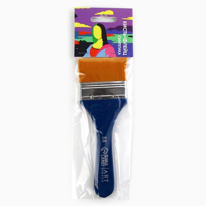 Кисть для рисования флейцевая синтетика плоская «Мона Лиза» 5,8см Кисть для рисования флейцевая синтетика плоская «Мона Лиза» 5,8см