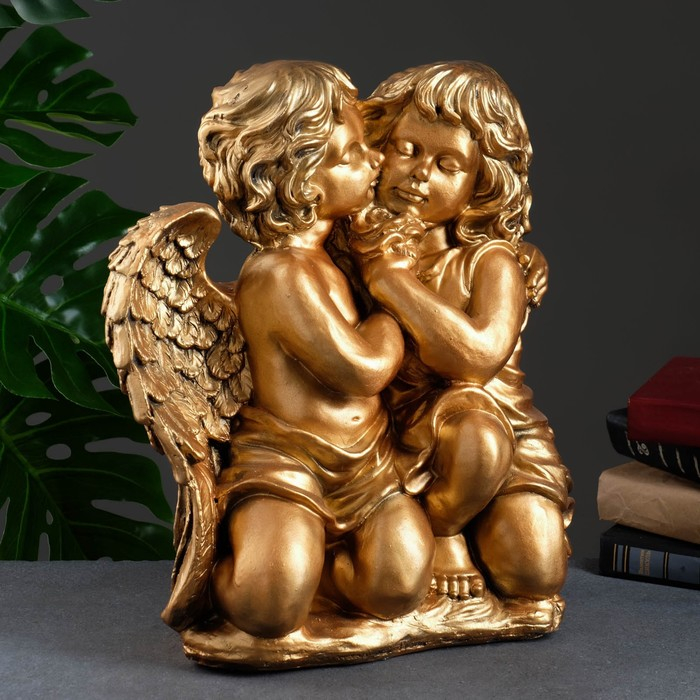 Фигура  Фигура "Ангел и Фея сидя" большой бронза 23х36х40см