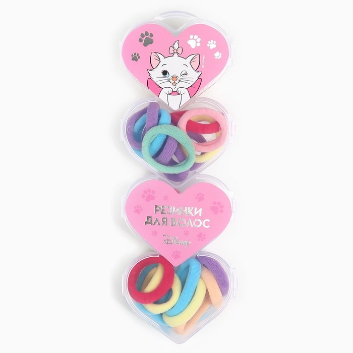 Набор подарочный, резинка для волос 20 шт, заколка крабик 20 шт, Коты аристократы Набор подарочный, резинка для волос 20 шт, заколка крабик 20 шт, Коты аристократы