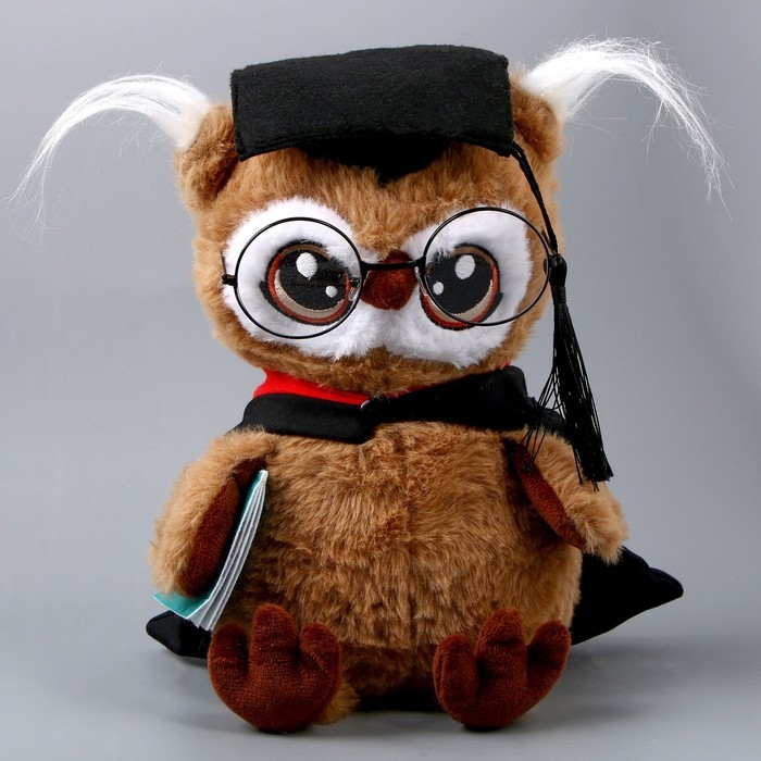 Мягкая игрушка «1 сентября: Совушка с книжкой», цвет коричневый Мягкая игрушка «1 сентября: Совушка с книжкой», цвет коричневый