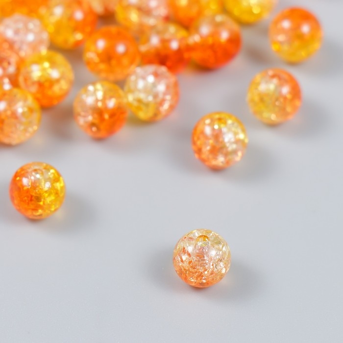 Бусины для творчества пластик Бусины для творчества пластик "Мыльный пузырь красно-жёлтый" набор 20 гр 0,8х0,8х0,8 см