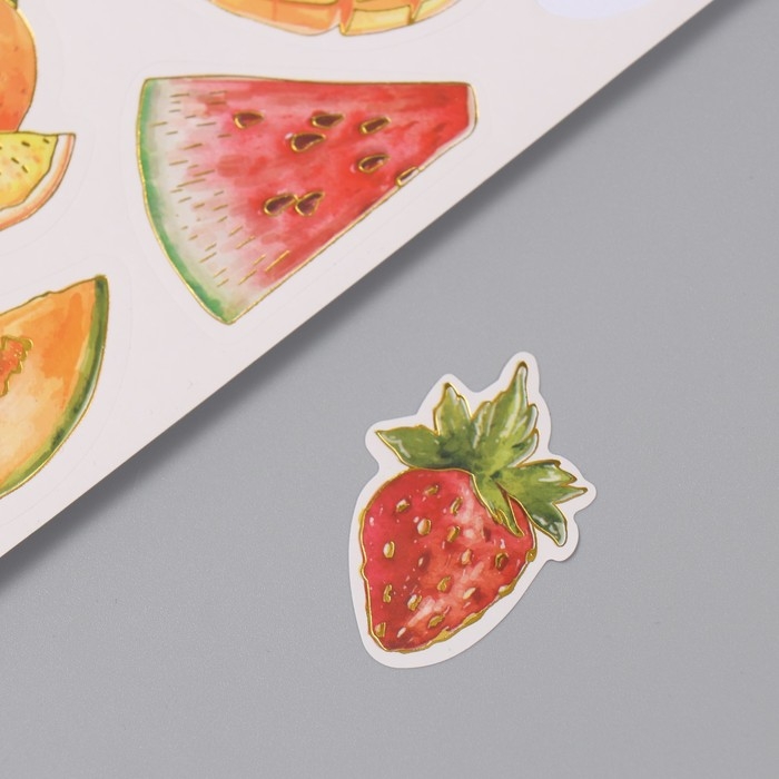 Фотоальбом 25 листов (наклейки+кольца)  Фотоальбом 25 листов (наклейки+кольца) "Фрукты. Привет, лето!" 19х27х3 см