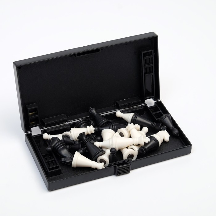 Шахматы магнитные, 13 х 13 см, чёрно-белые Шахматы магнитные, 13 х 13 см, чёрно-белые