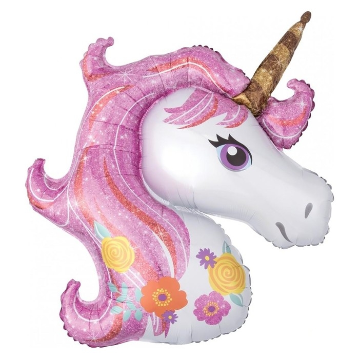 Шар фольгированный 47" &laquo;Единорог&raquo;, розовый