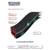Ботинки Torvi City, ЭВА с вкладышем, -10°C, размер 40, цвет чёрный