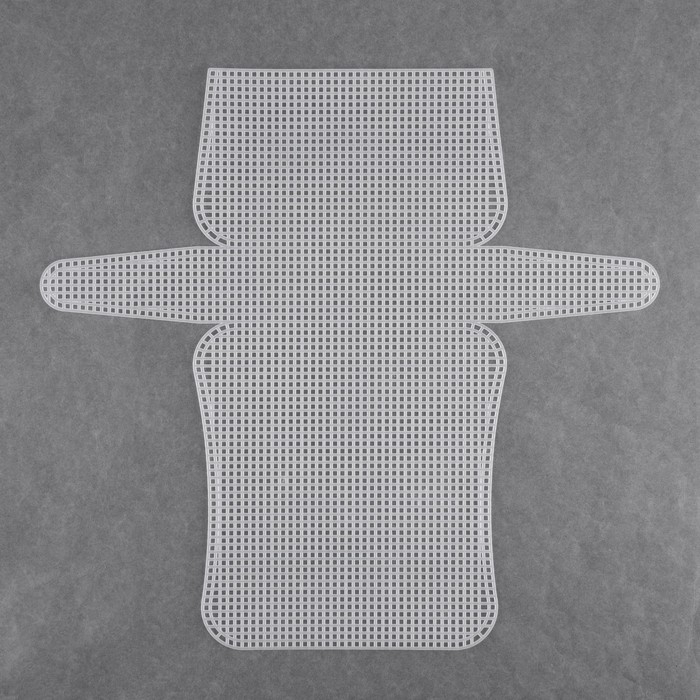 Канва-основа для вышивания сумки, пластиковая, 33,5 × 35,5 см, 2 × 2 мм, цвет белый