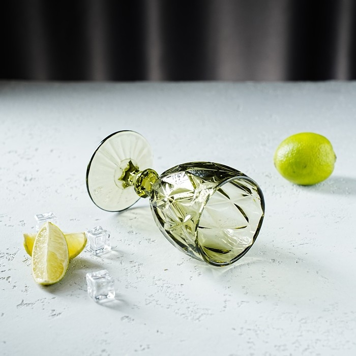 Бокал для вина стеклянный Magistro «Круиз», 250 мл, 8×15,3 см, цвет зелёный Бокал для вина стеклянный Magistro «Круиз», 250 мл, 8×15,3 см, цвет зелёный