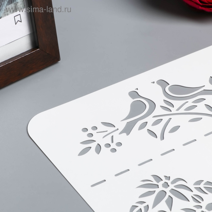 Трафарет пластик А5 Трафарет пластик А5 "Птица на ветках"