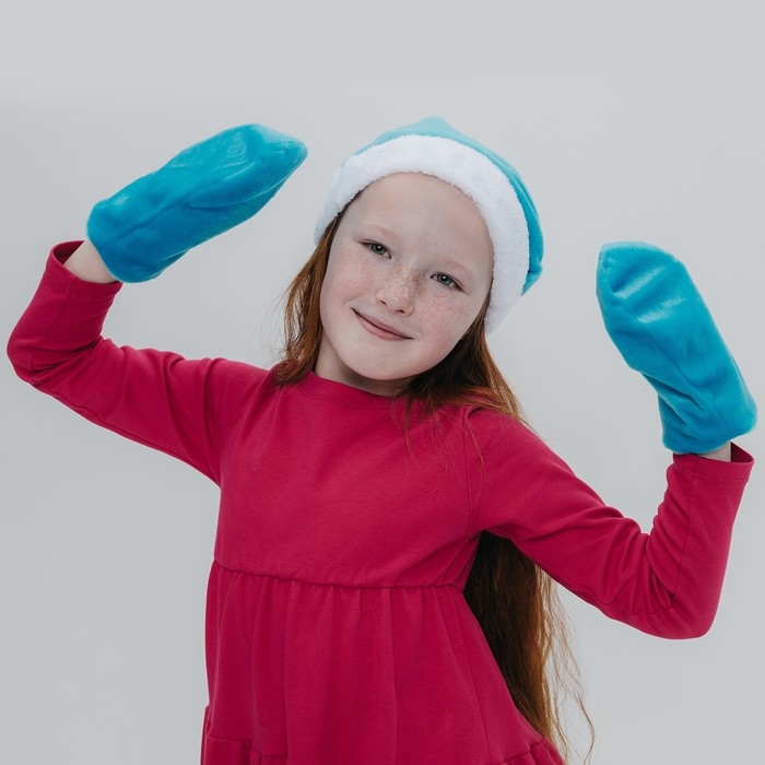 Карнавальный набор «Волшебная снегурочка»: шапка, варежки, р. 56–58 см Карнавальный набор «Волшебная снегурочка»: шапка, варежки, р. 56–58 см