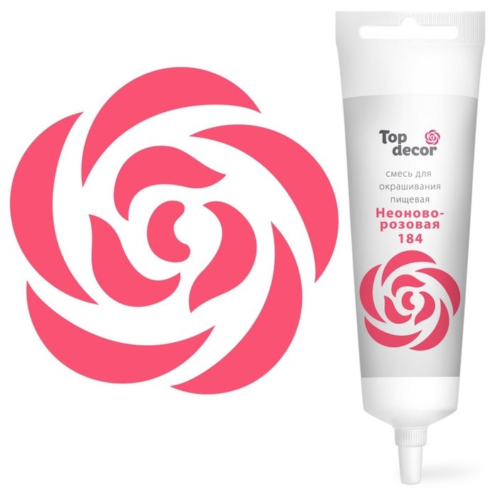 Пищевой краситель Top Decor гелевый «Неоново-розовый»,100 г Пищевой краситель Top Decor гелевый «Неоново-розовый»,100 г
