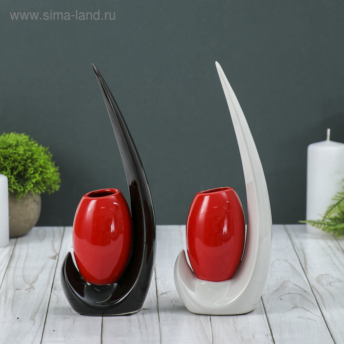 Ваза керамика настольная Ваза керамика настольная "Капля" 25х9х6 см, микс