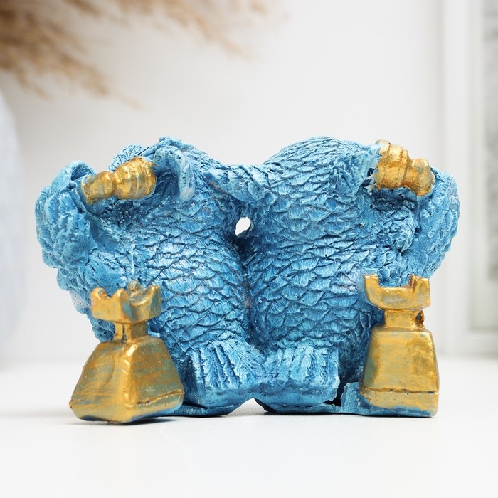 Фигура Фигура "Совы говорят по телефону" серая 8х8х12см