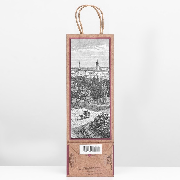 Пакет подарочный под бутылку «Ретро бордо» 12 х 36 х 8,5 см Пакет подарочный под бутылку «Ретро бордо» 12 х 36 х 8,5 см
